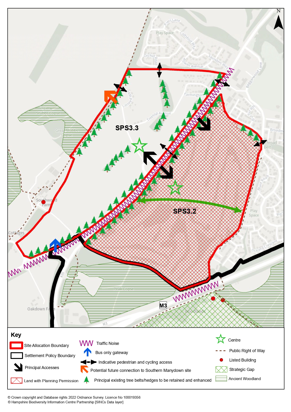 Map of Basingstoke Golf Course Concept Plan